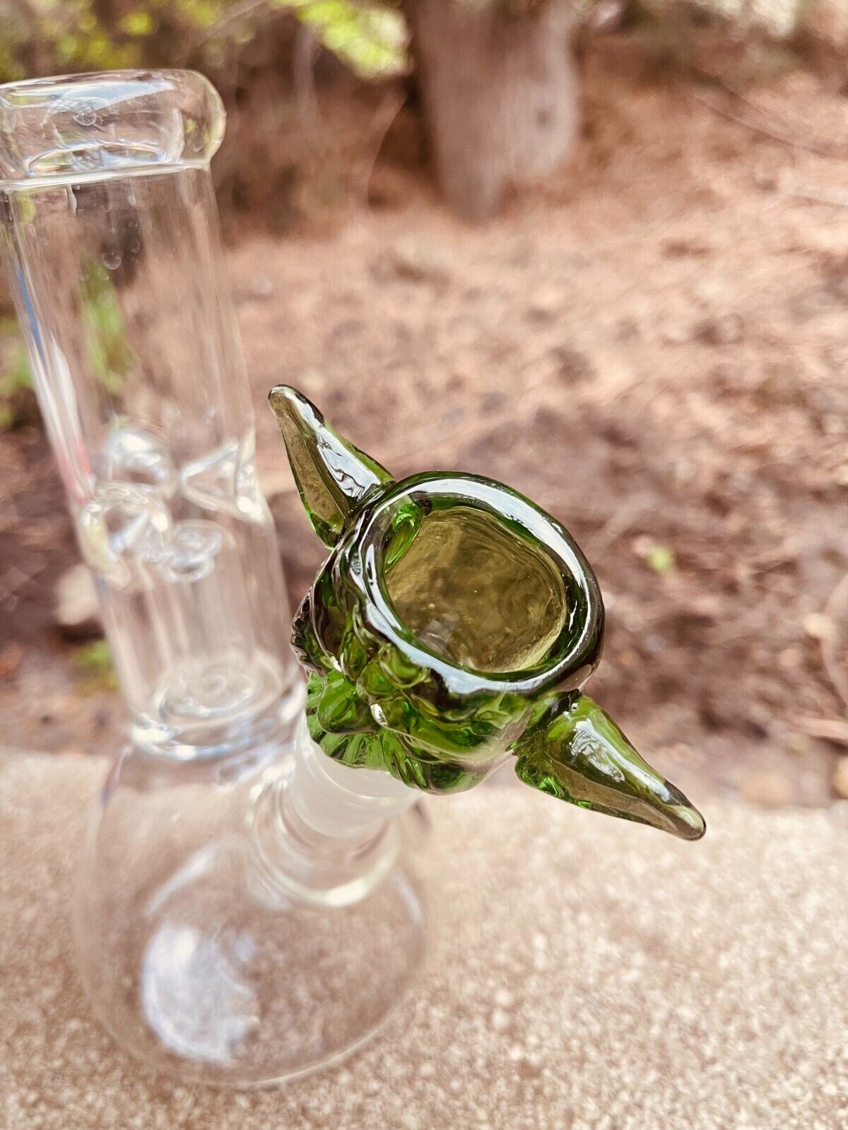 14mm- Primium Bowl Thick Glass Yoda Shape Bowl Head Holder