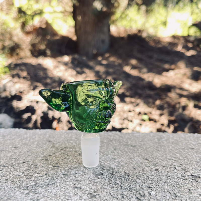 14mm- Primium Bowl Thick Glass Yoda Shape Bowl Head Holder