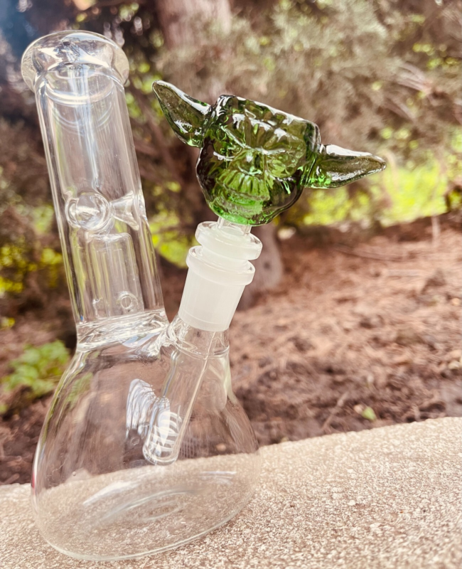 14mm- Primium Bowl Thick Glass Yoda Shape Bowl Head Holder