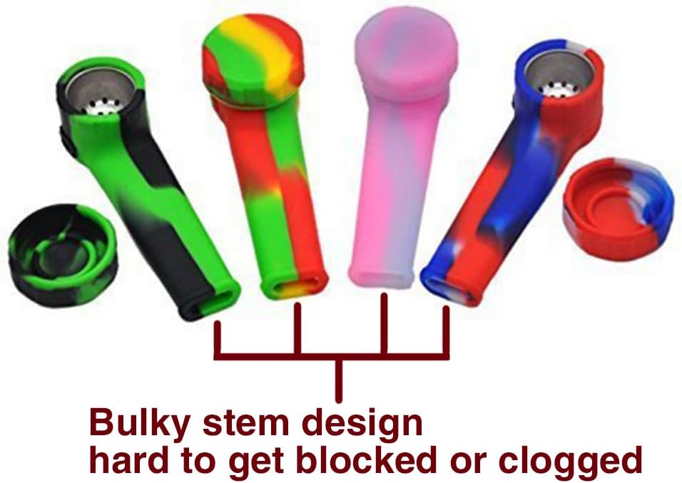 Balai Unbreakable Silicone Smoking Pipe Easy Clean Anti-Block Design Random Colour 3 Styles