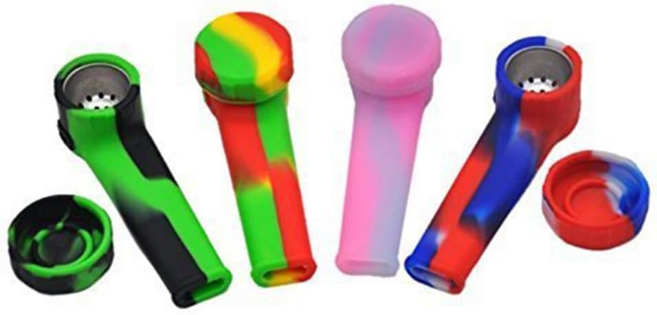 Balai Unbreakable Silicone Smoking Pipe Easy Clean Anti-Block Design Random Colour 3 Styles