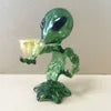 New Design Glass Bongs Hookah Halloween 3D Eyes Smoking Water Pipes Showerhead Perc Recycler Dab Rigs Beaker Bong with Glass Oil Burner Pipe