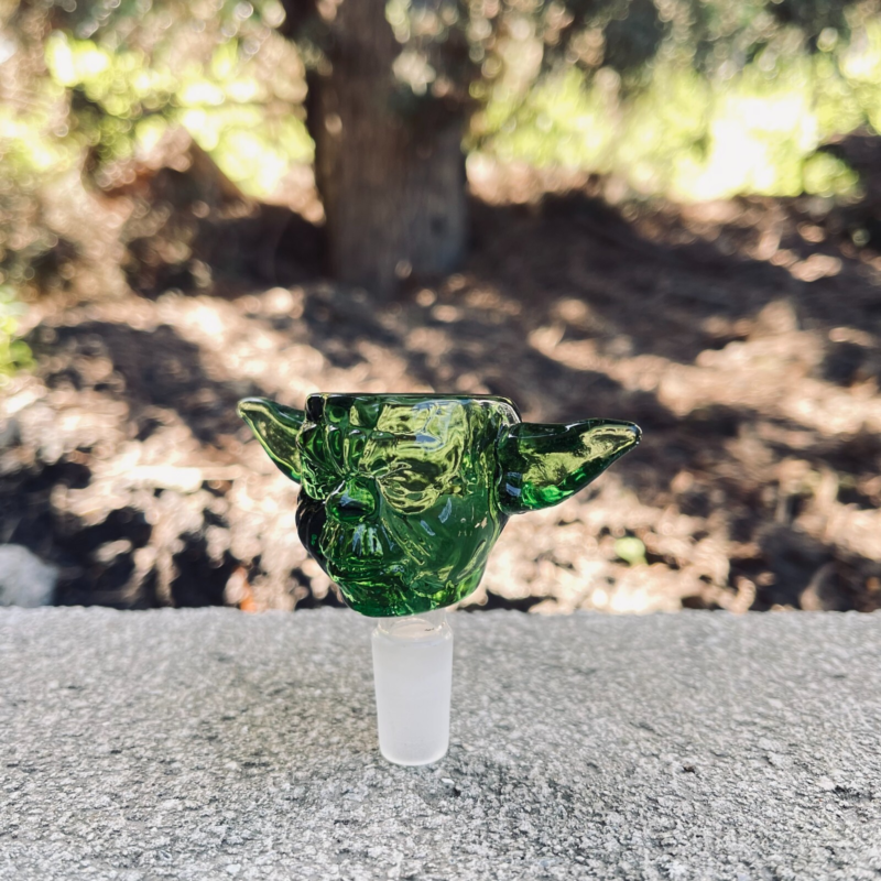 14mm- Primium Bowl Thick Glass Yoda Shape Bowl Head Holder