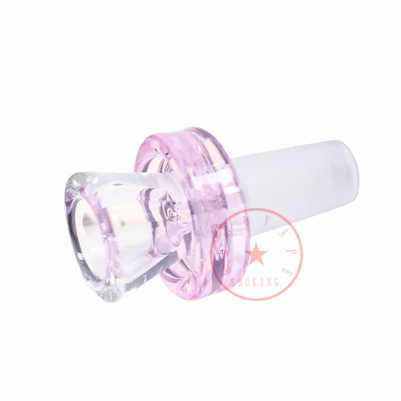 COOL Pink Style Glass Bubble Smoking Portable Replaceable 14MM 18MM Male Joint Interface Bong Waterpipe Bubbler Handpipe Herb Tobacco Banger Bowl DHL